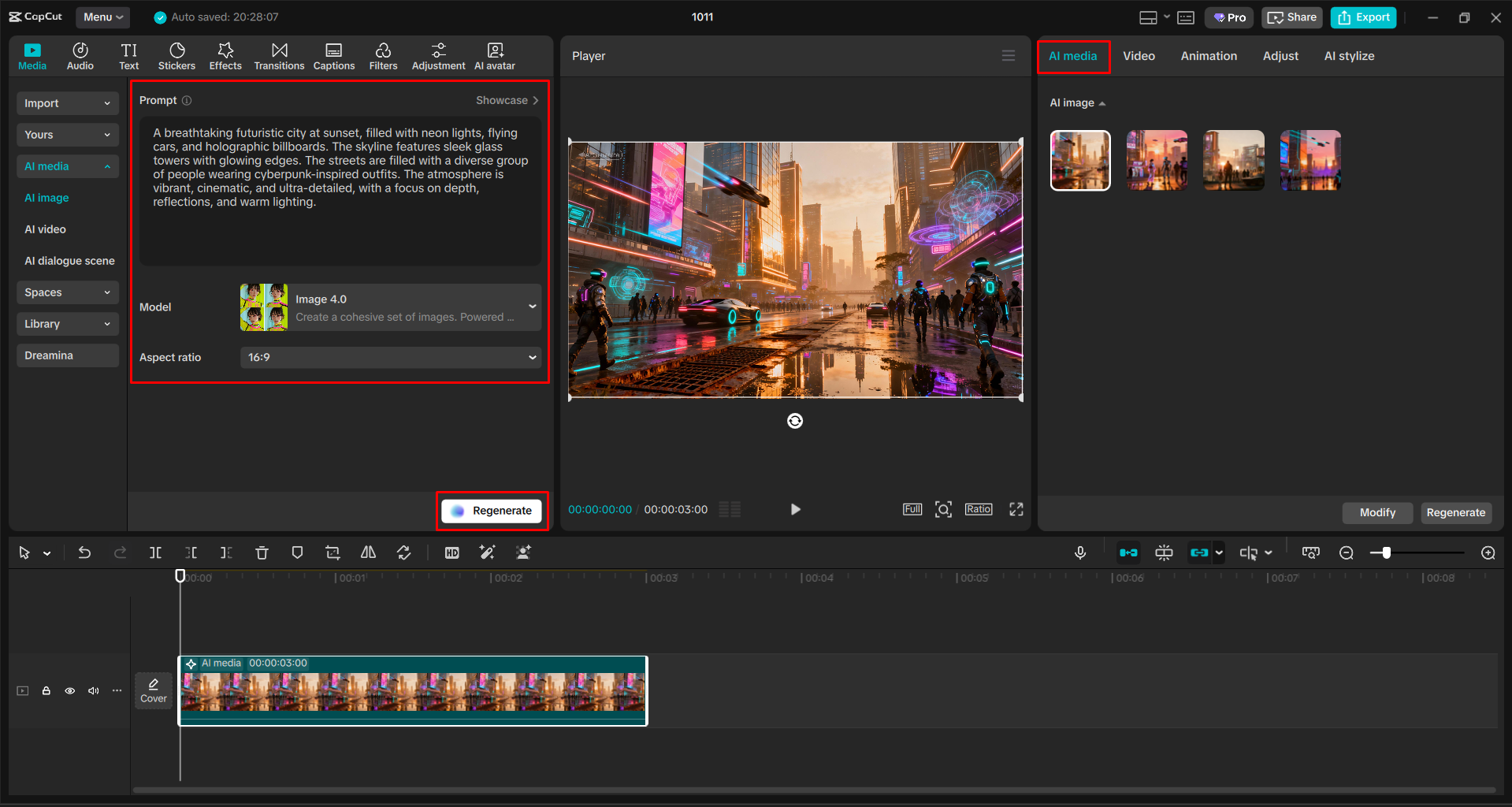 Converting text to images with the CapCut desktop video editor