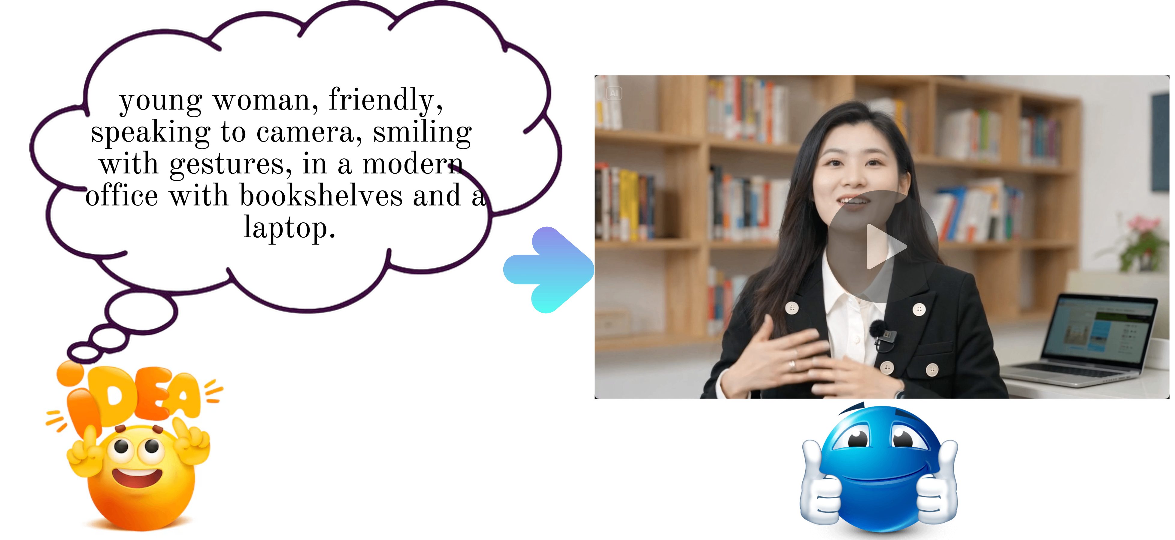 Trabalhos ai video script generator: