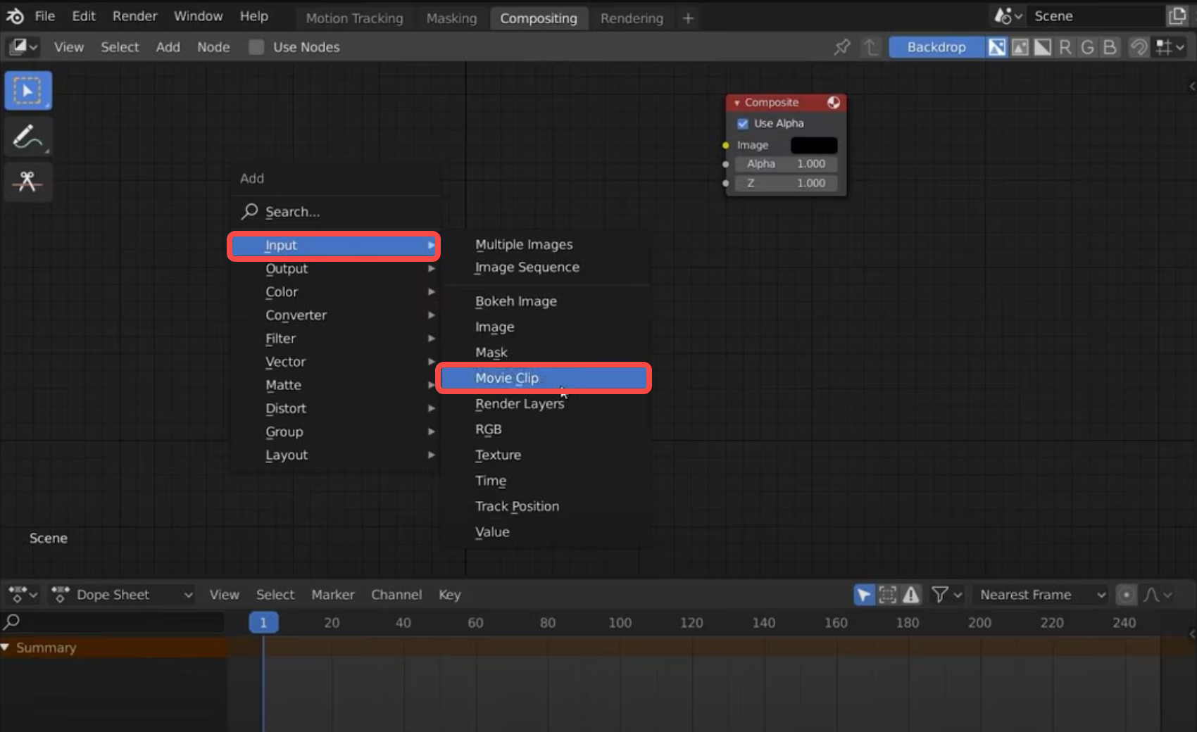 Pagse-set up ng bagong proyekto sa Blender video editor