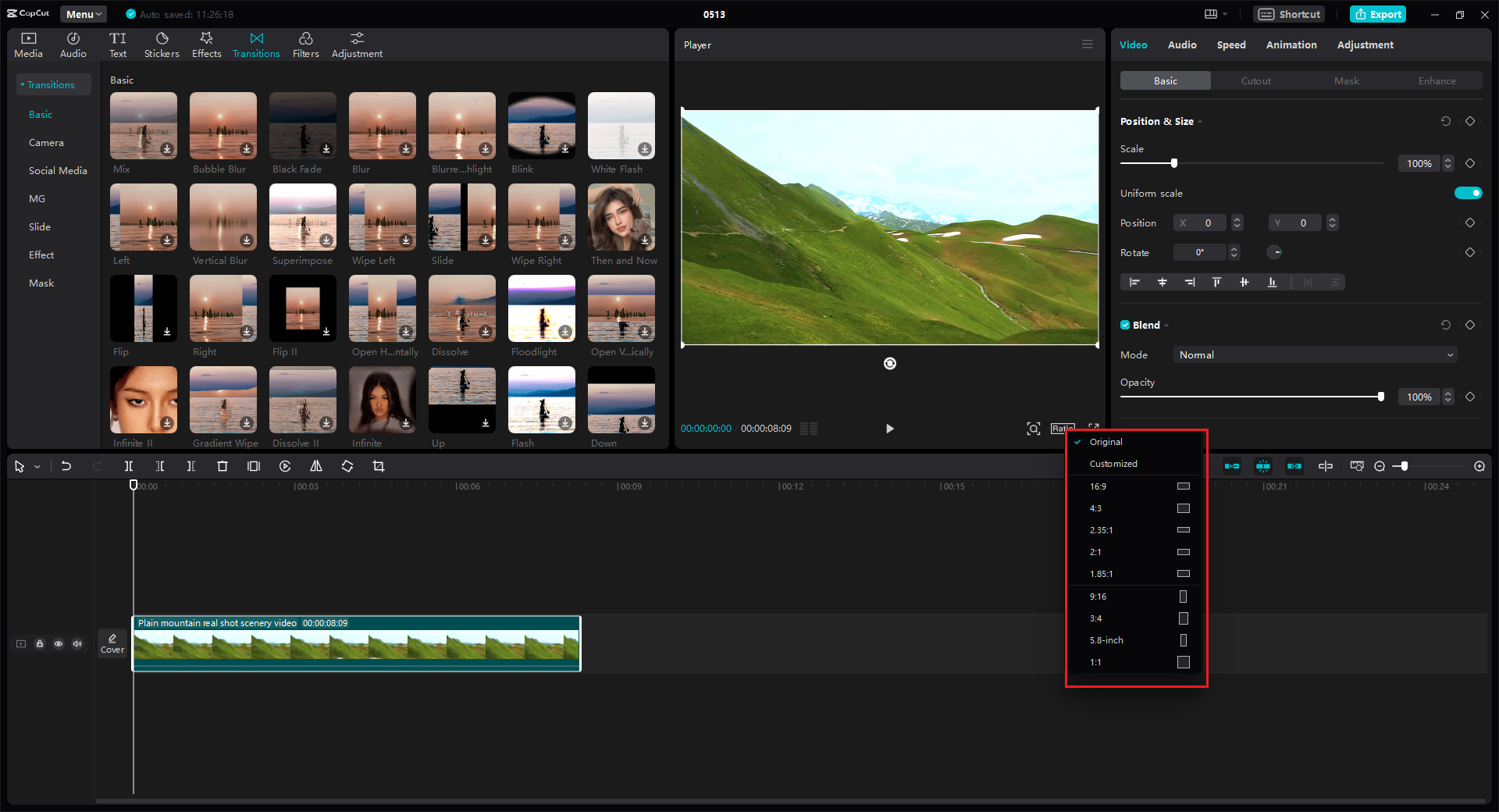 resize video