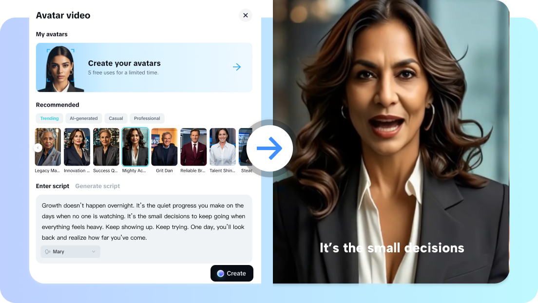 Buat avatar dengan mudah dengan agen video AI CapCut