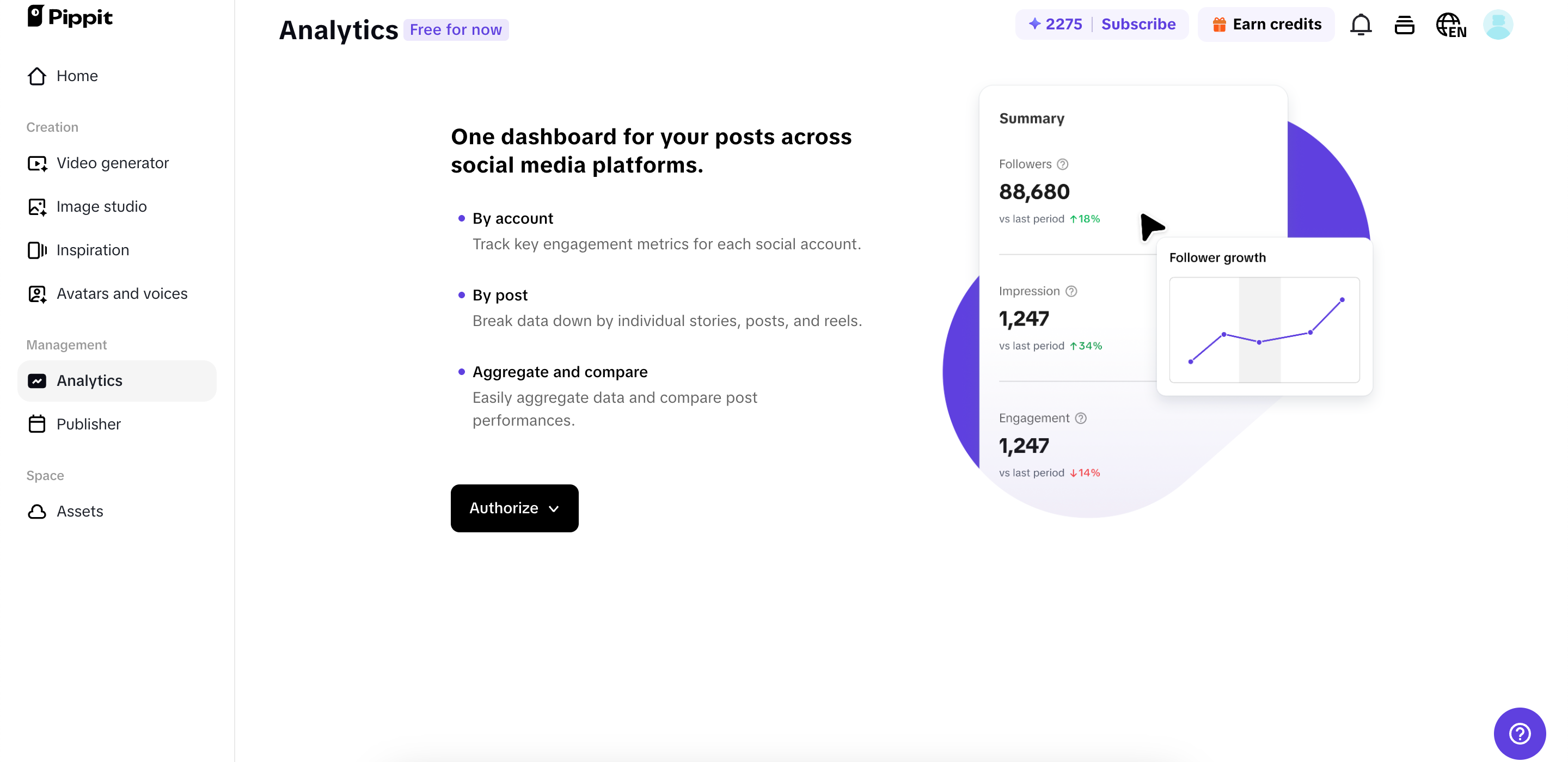 Track & publish effortlessly