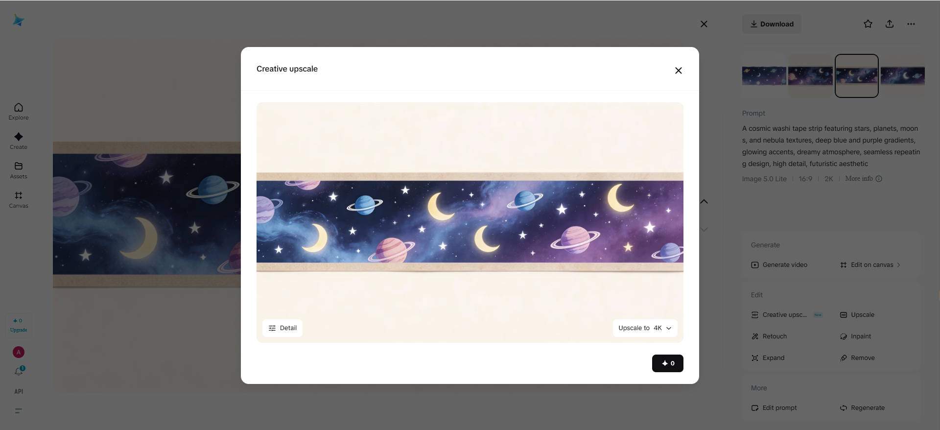 Creative upscale