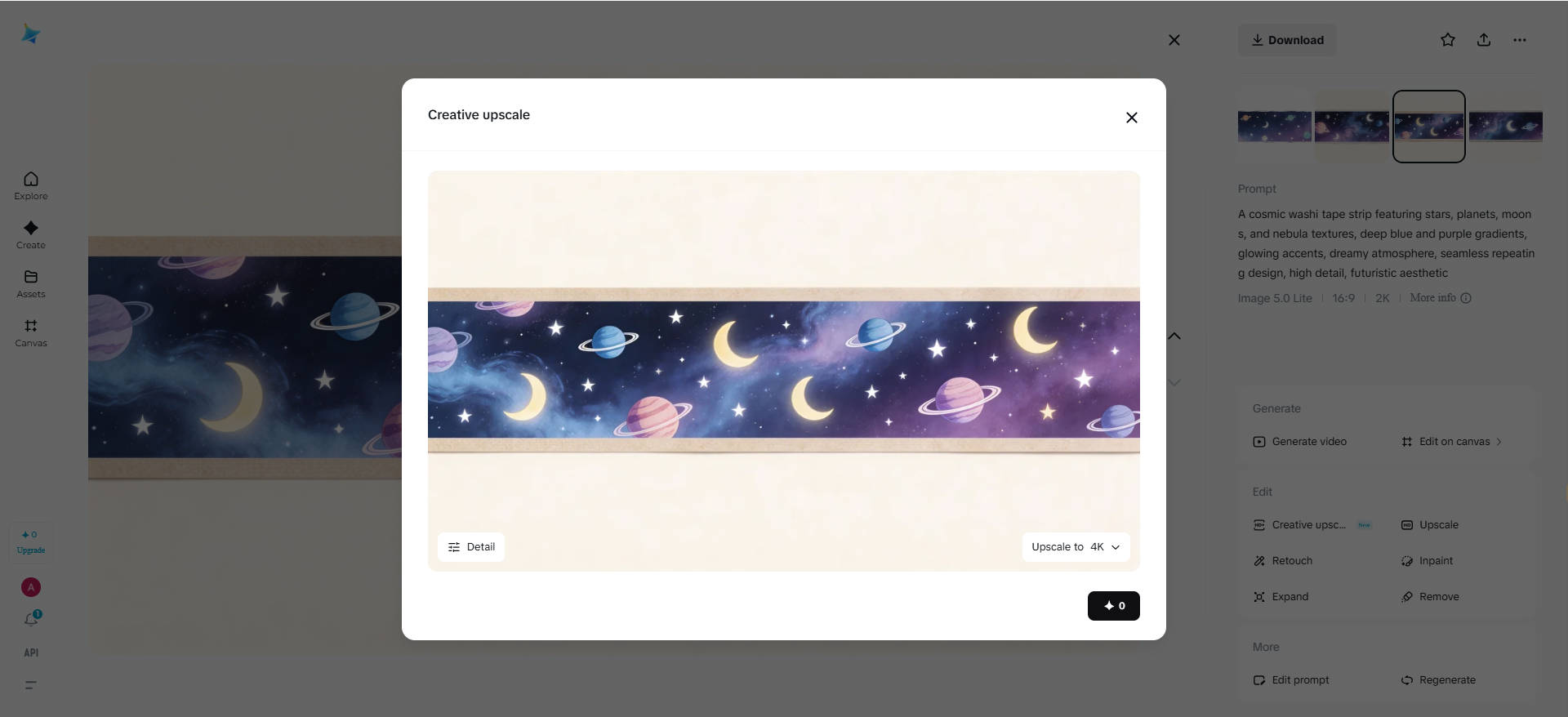 Creative upscale