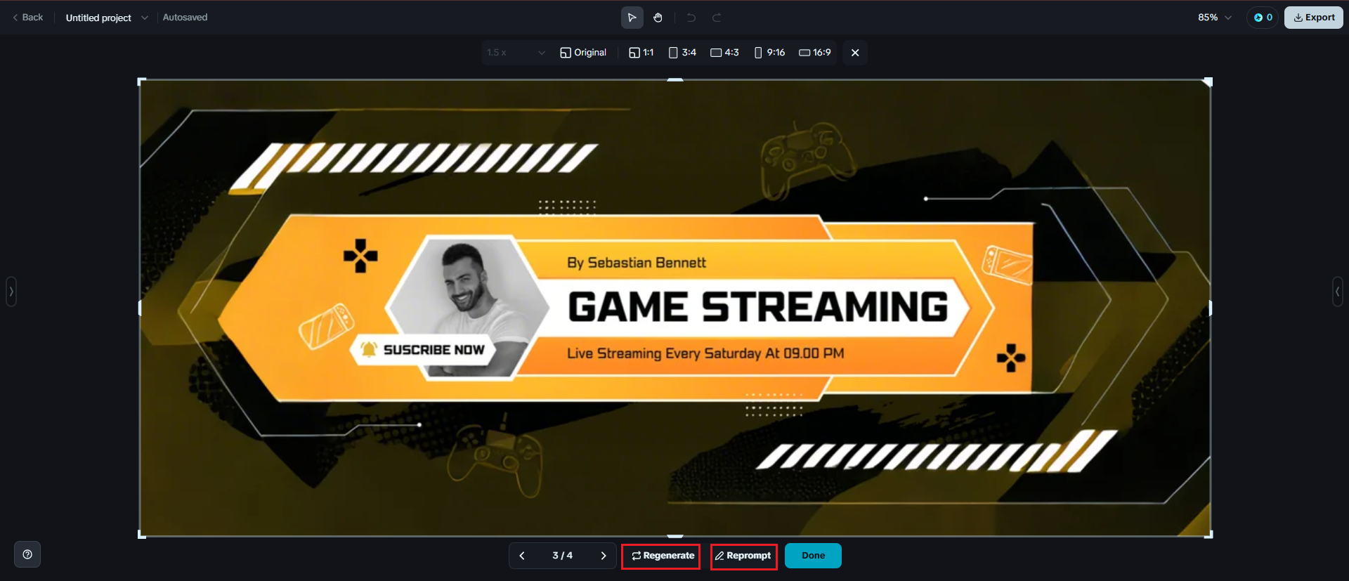 Twitch video banner size
