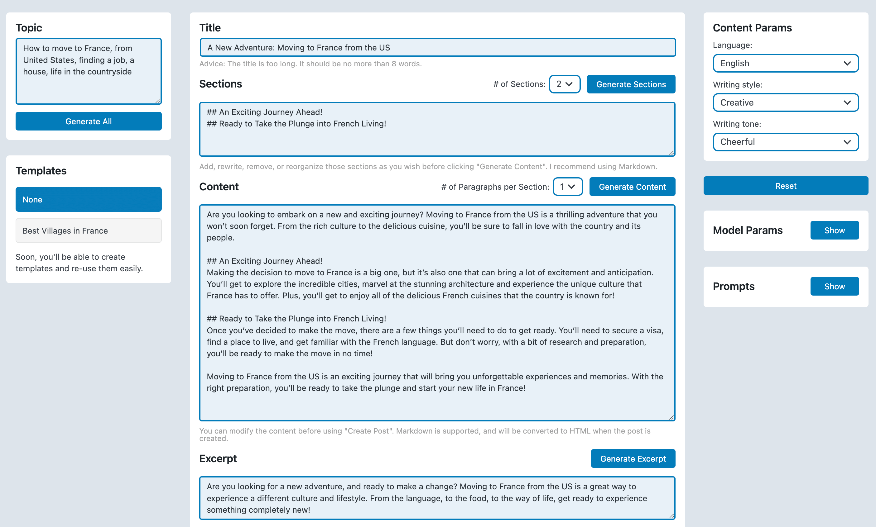 AI Enginen paragraph generator