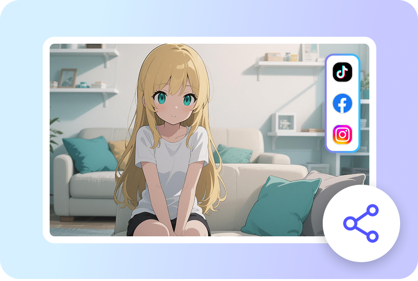 Share anime selfies easily