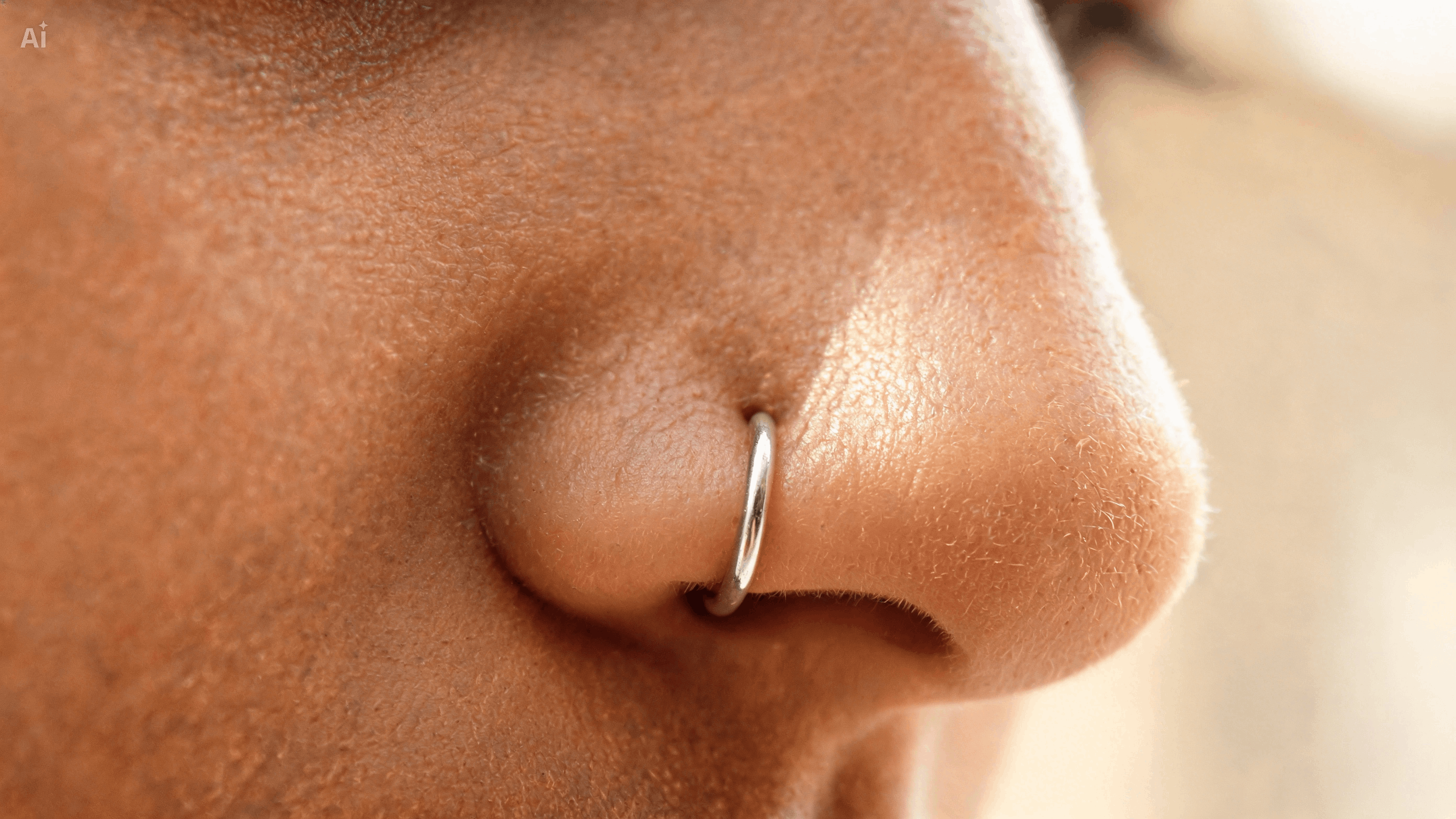 Keep the piercing look realistic in portraits