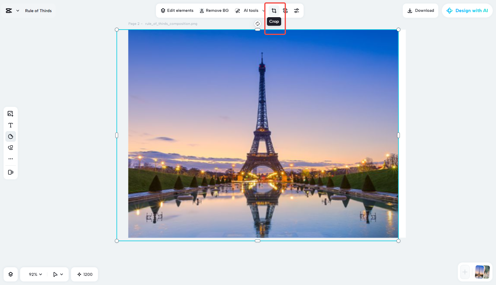 Crop and align for perfect symmetry
