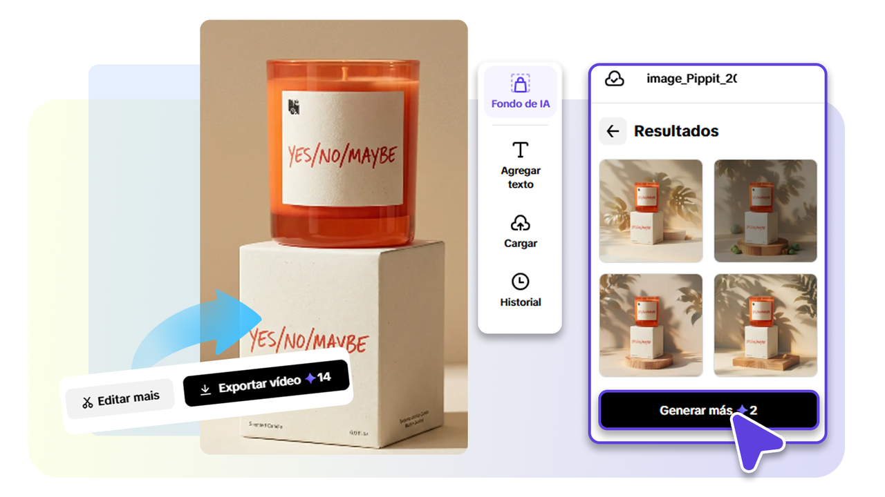 Utilice la herramienta para eliminar inmediatamente el fondo inválido, generar un fondo promocional y añadir subtítulos al mismo tiempo.