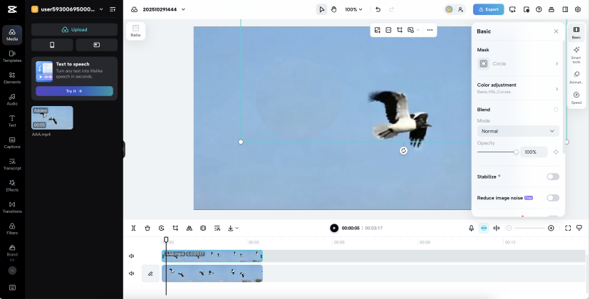 drag the video to cover the target object
