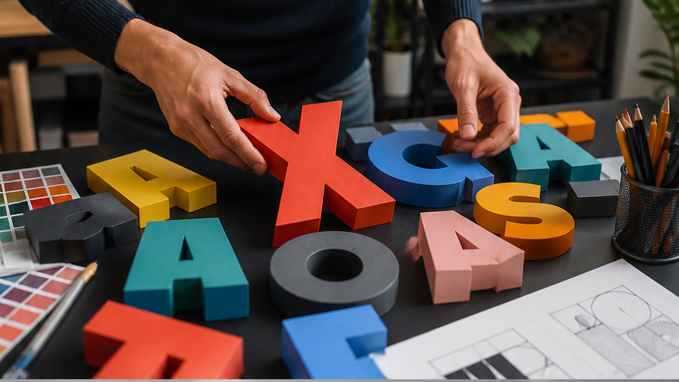 Capital Letters Design — Type Block Arrangement