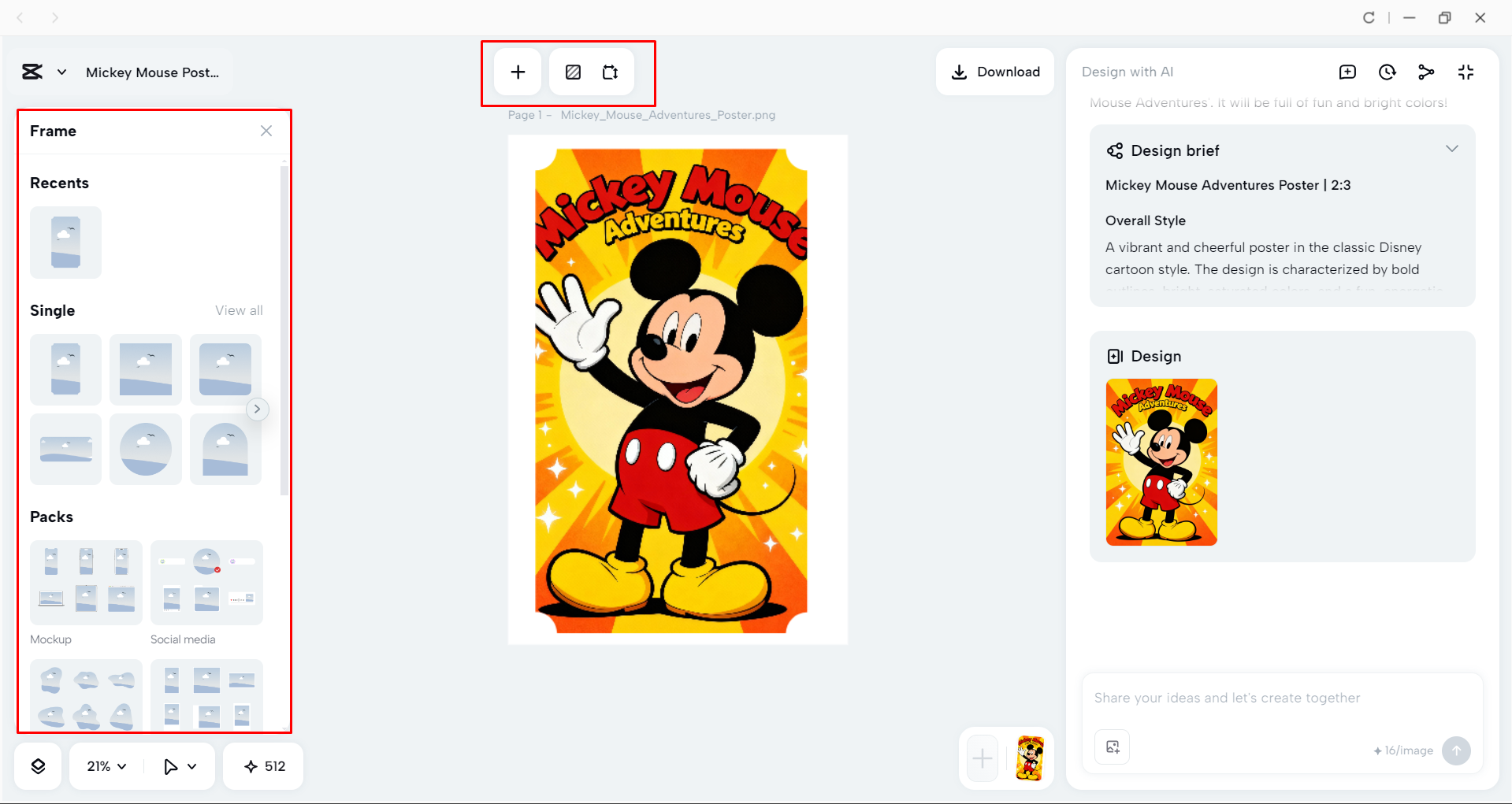 Fine tuning the poster with CapCut