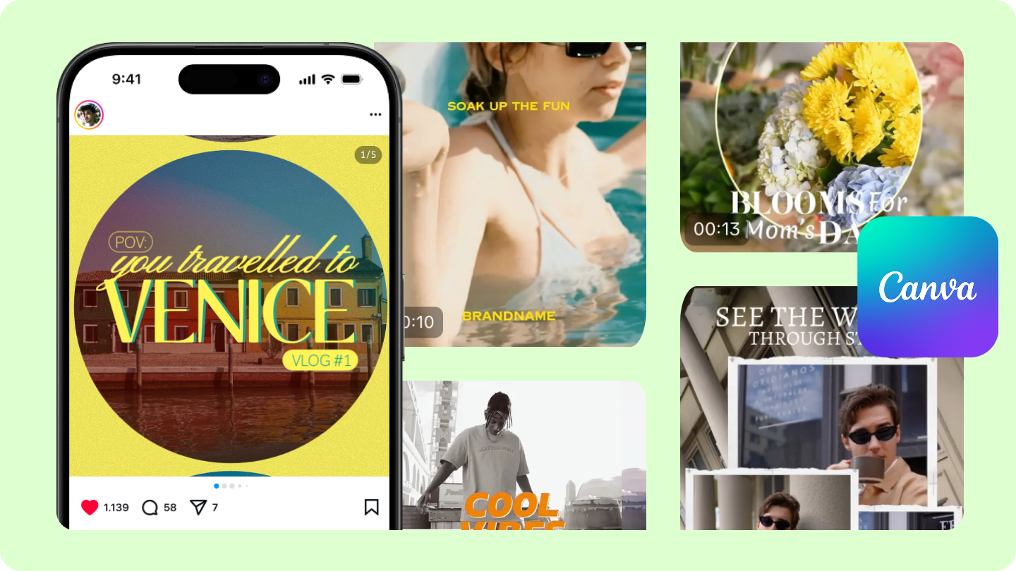 Canva instagram story template 