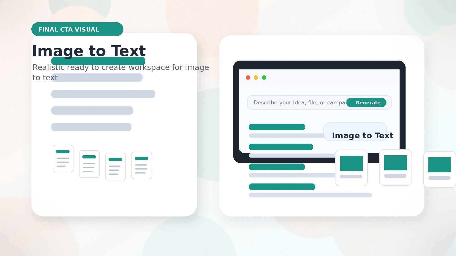 Image to Text realistic final CTA visual visual for image to text