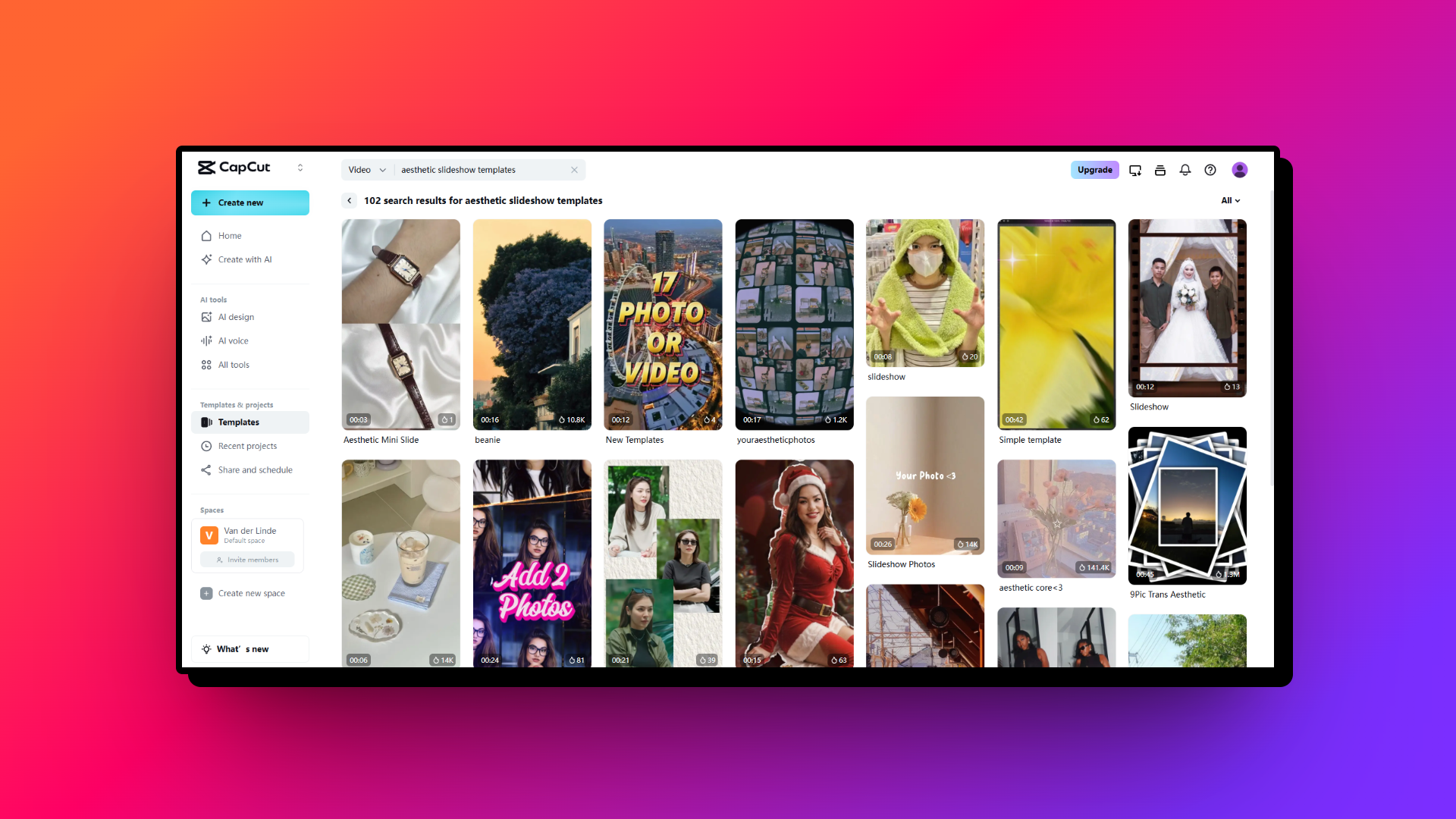 Slideshow templates for aesthetic reasons