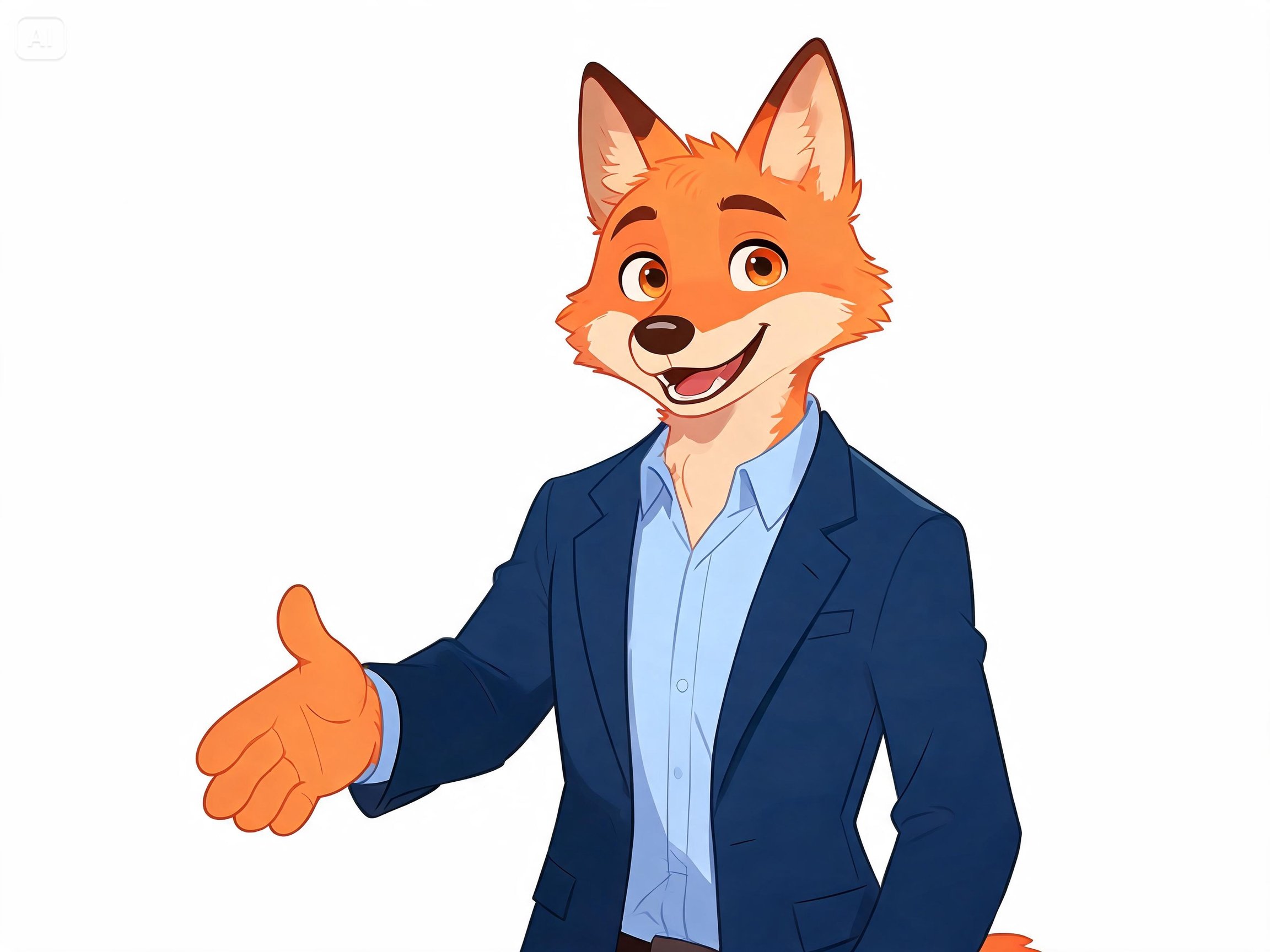 Prompt for a friendly brand ambassador mascot