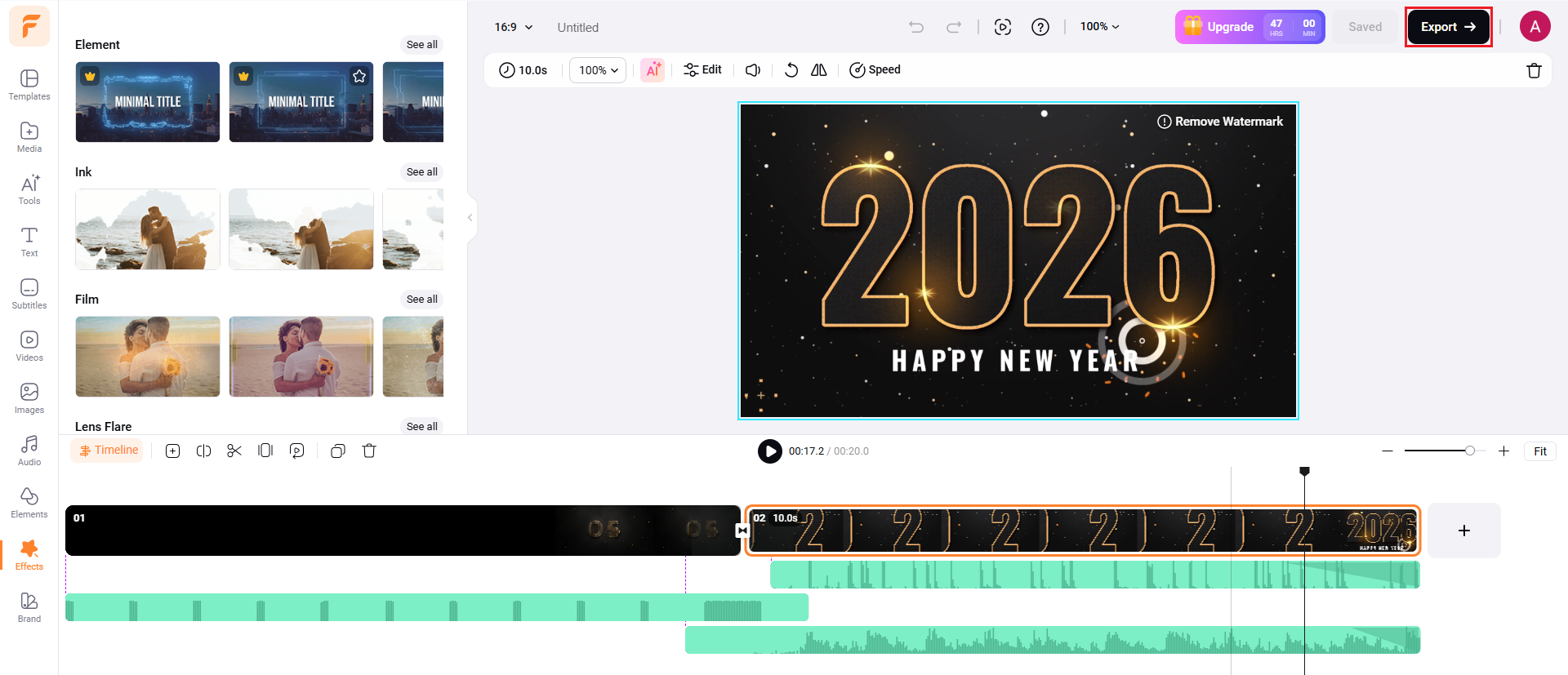 happy new year video template free download