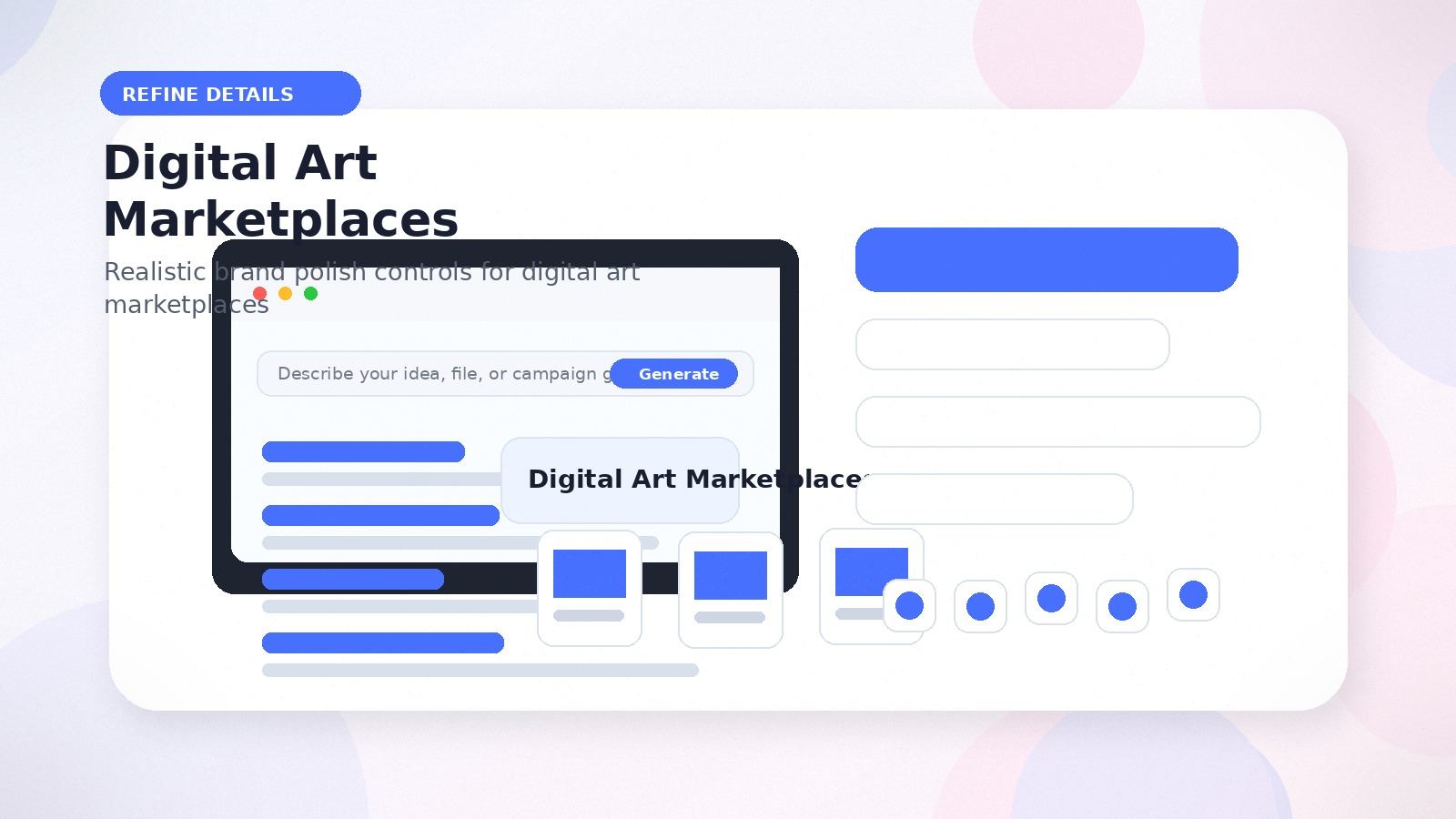 Digital Art Marketplaces realistic refine details visual for digital art marketplaces