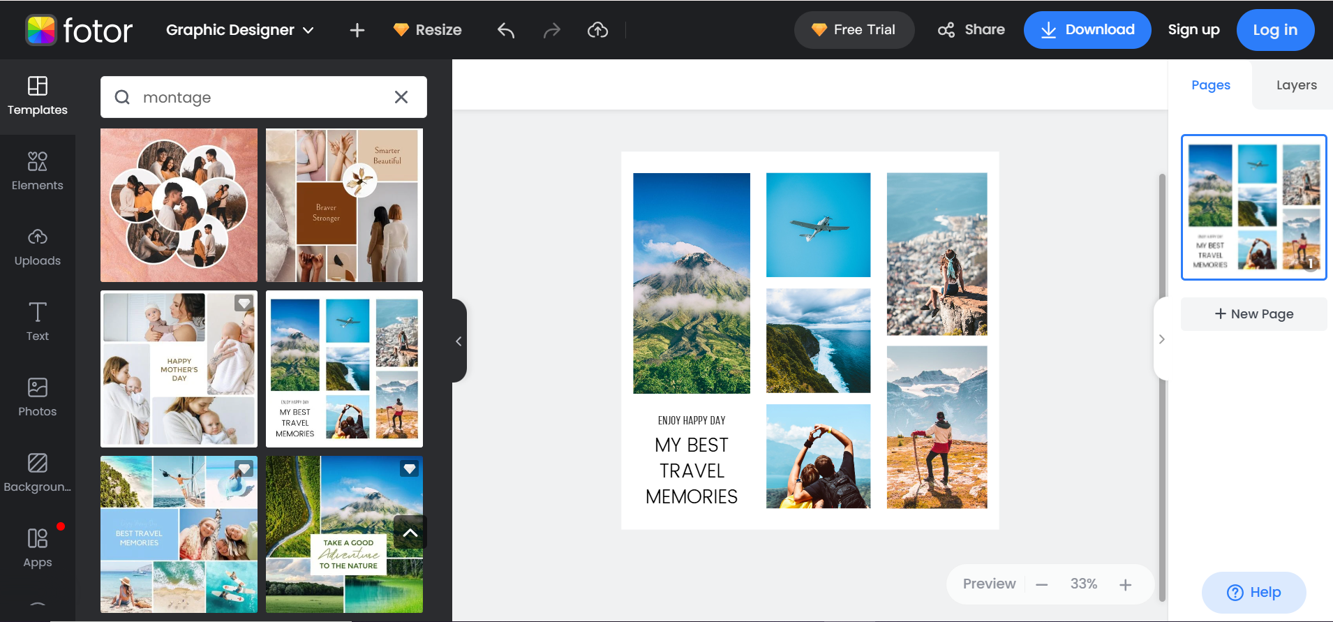 Fotor - Fotomontage-Website