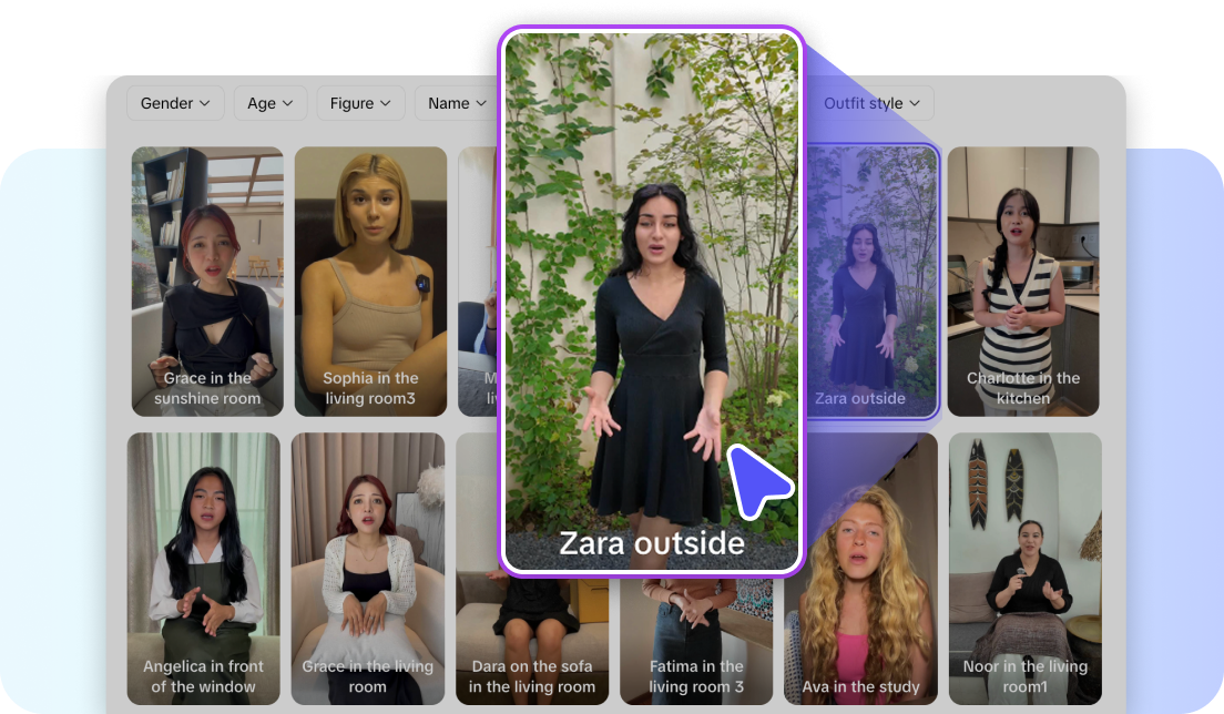 多様な動画アバタースタイル