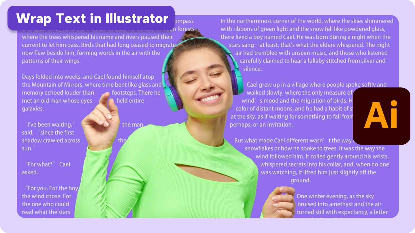 Wrap around text illustrator