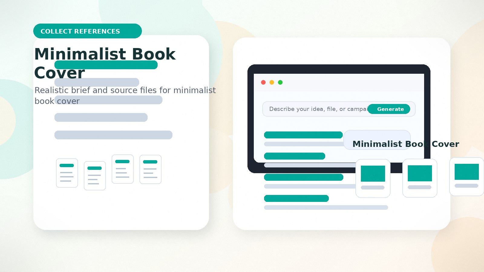Minimalist Book Cover realistic collect references visual for minimalist book cover