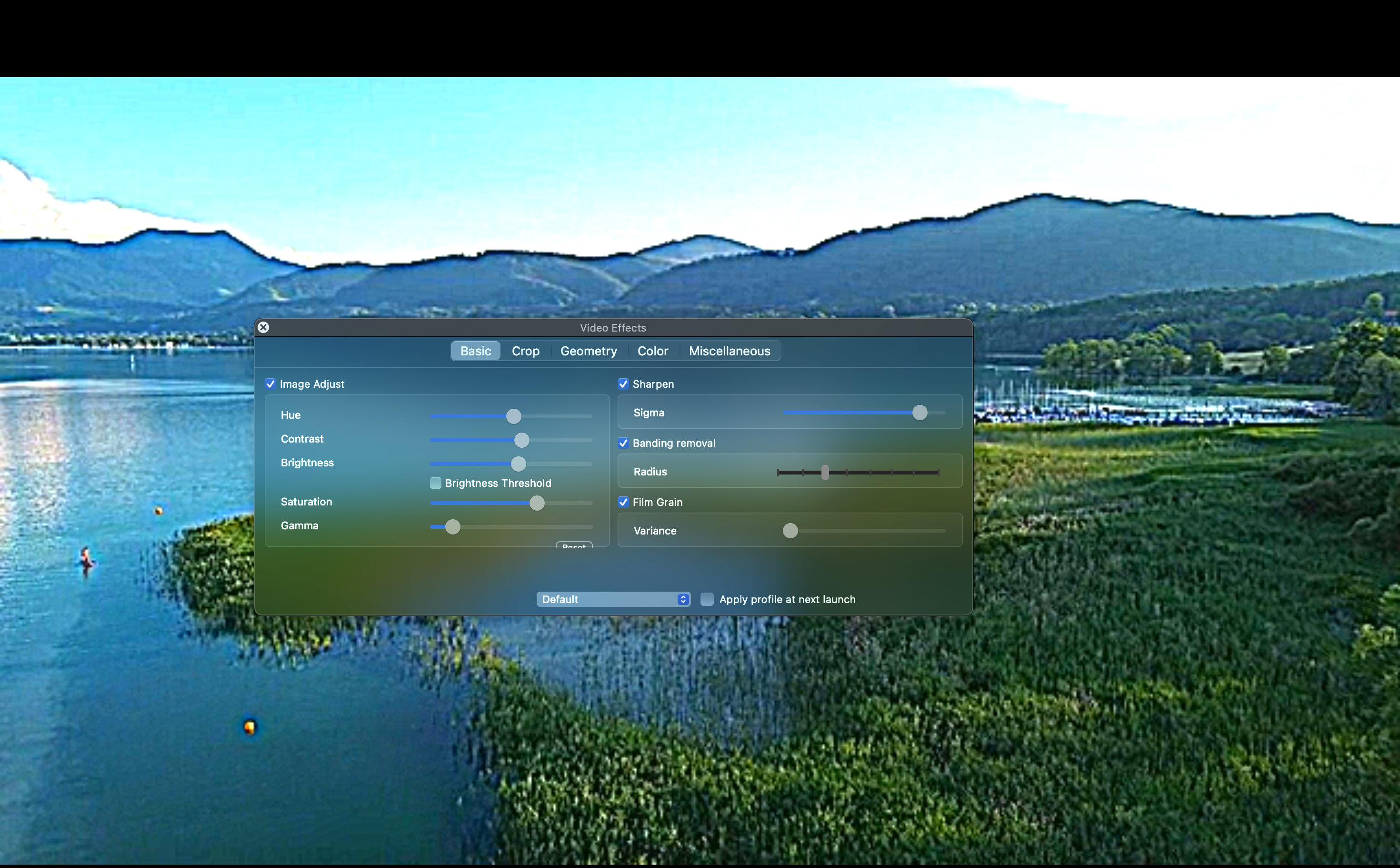 Reduce the pixelation in the video