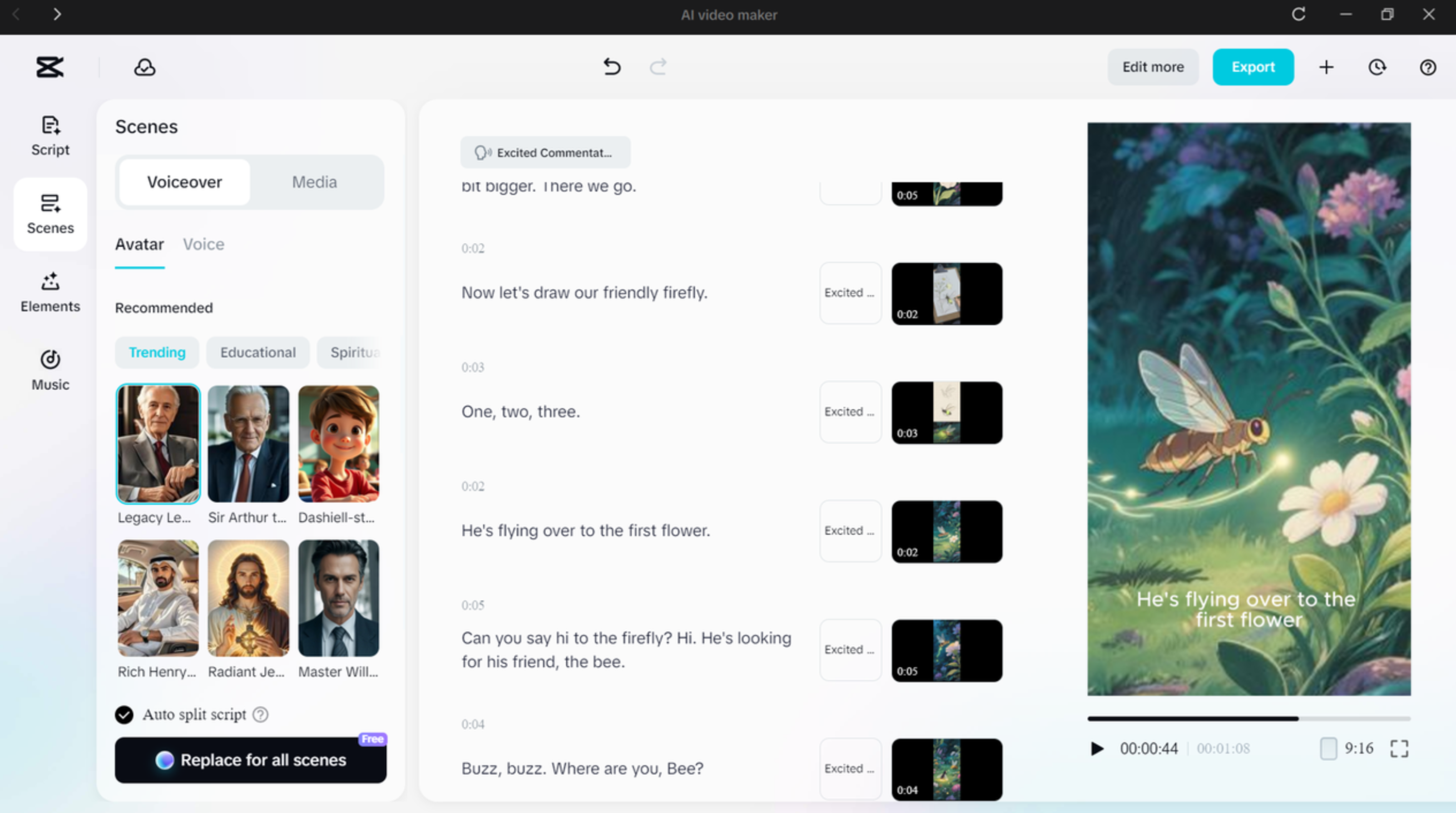 Creador de videos instantáneos de IA en CapCut