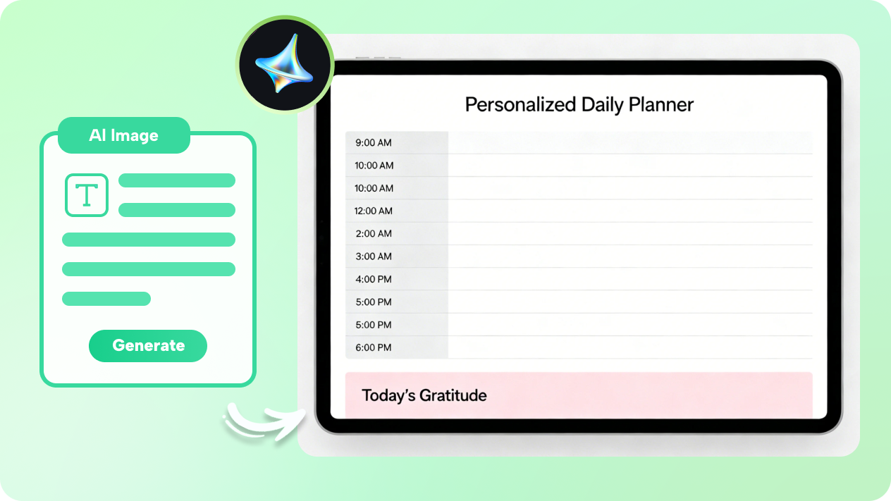 generate custom daily planner layouts from text