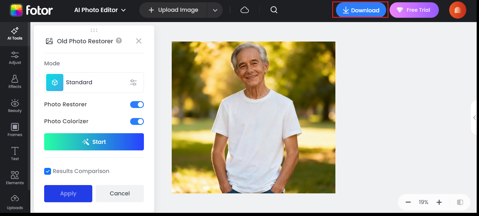 老化したポートレートをダウンロード