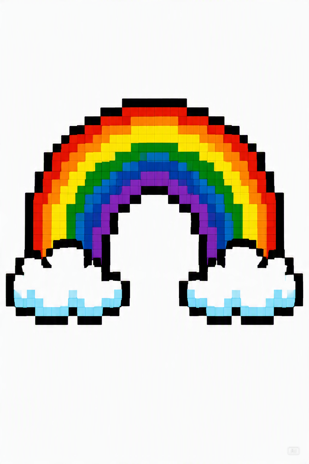 AI perler beads rainbow pattern image generated by Pippit