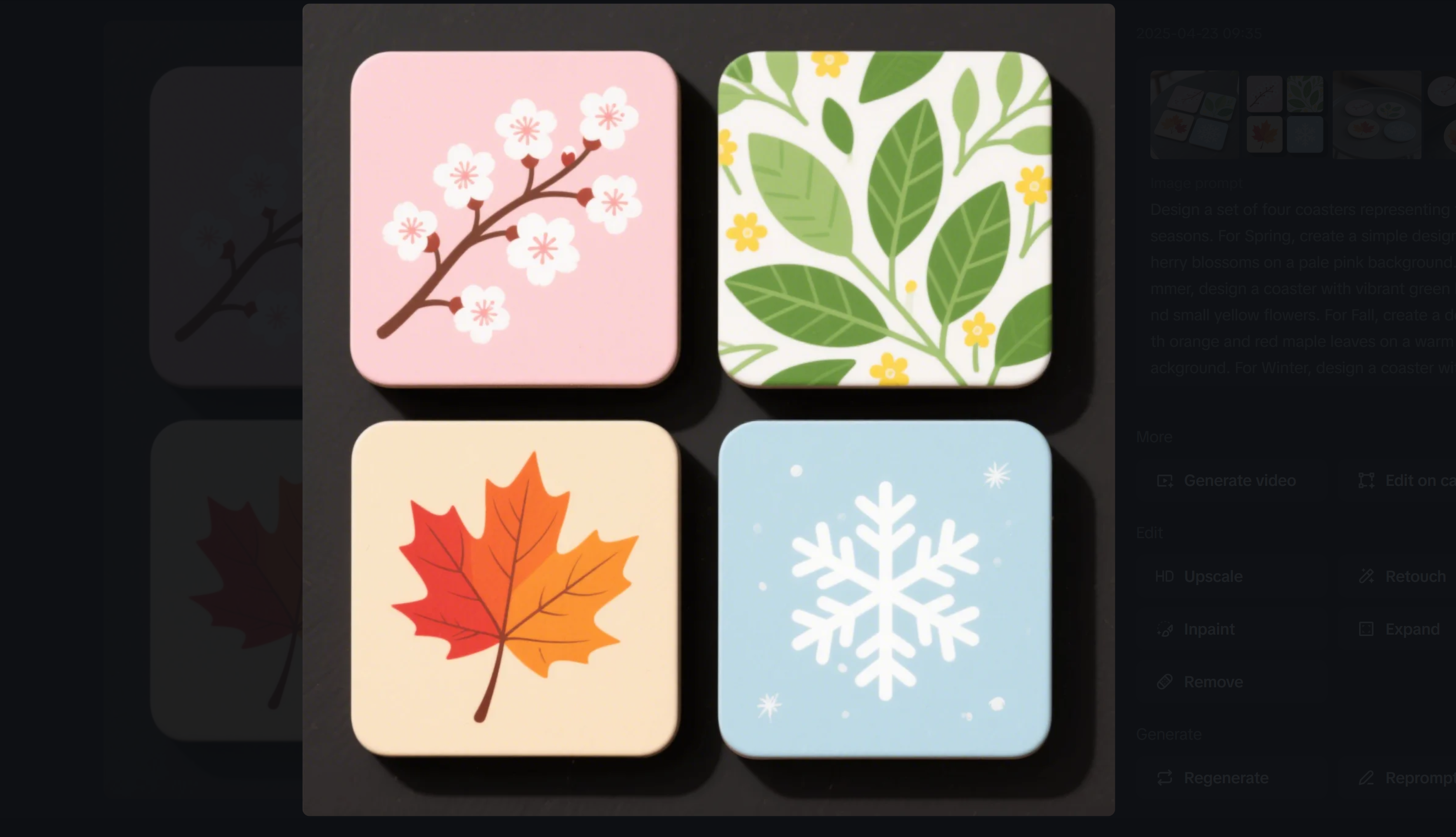 Coaster tema bermusim