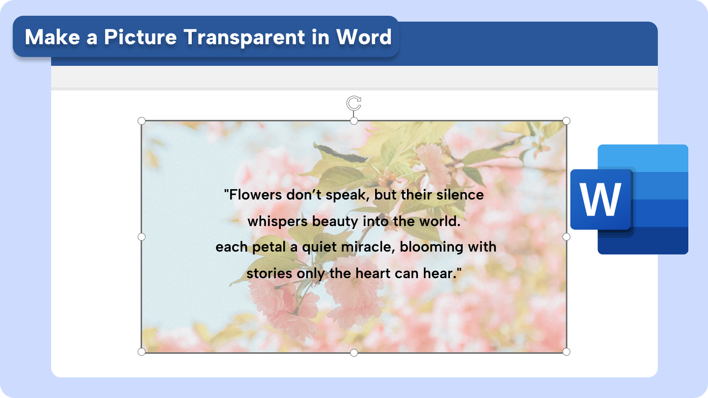 how to make a picture transparent in word