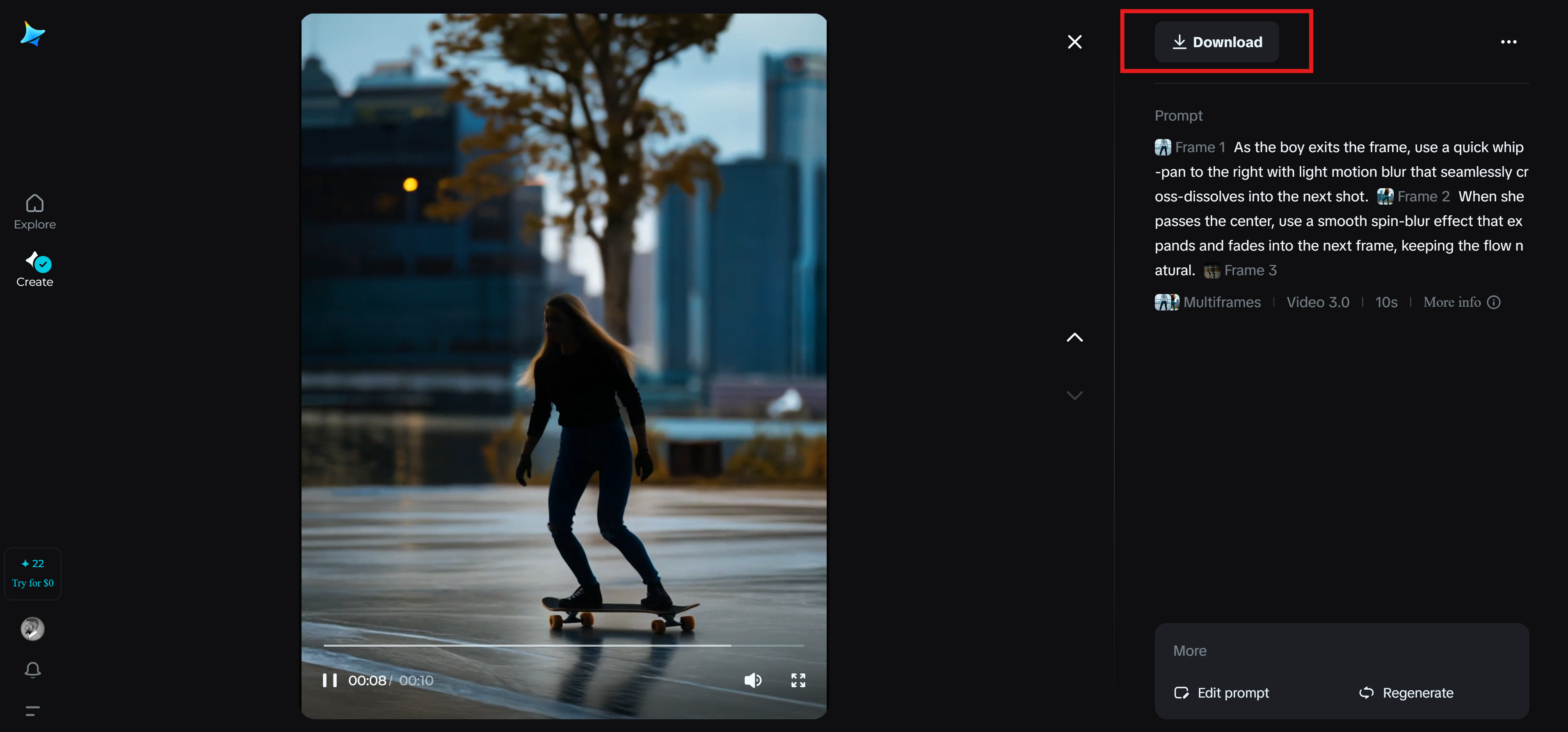 Final motion video with Dreamina AI