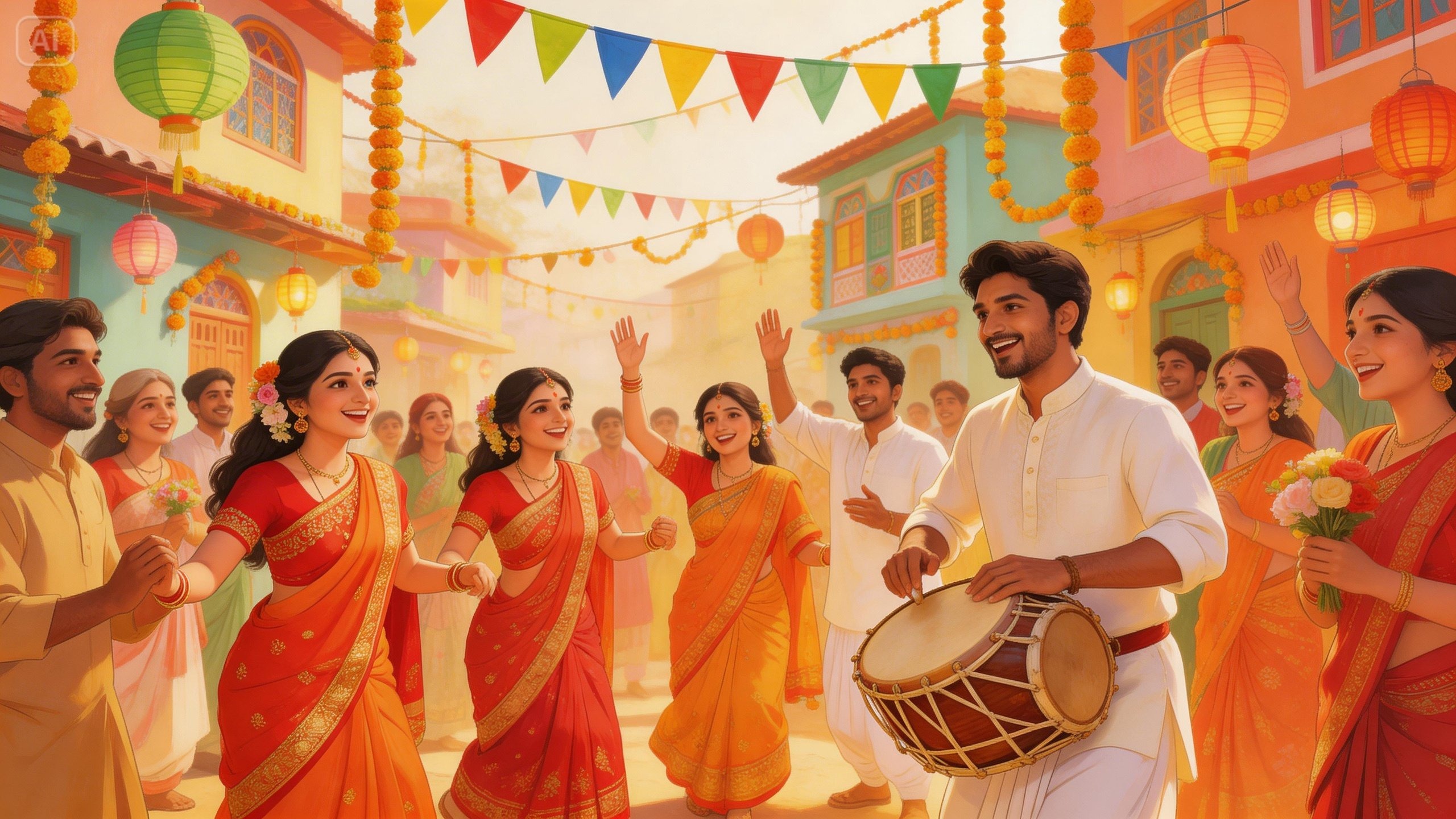 ภาพ pohela boishakh ai พร้อมภาพพื้นหลัง