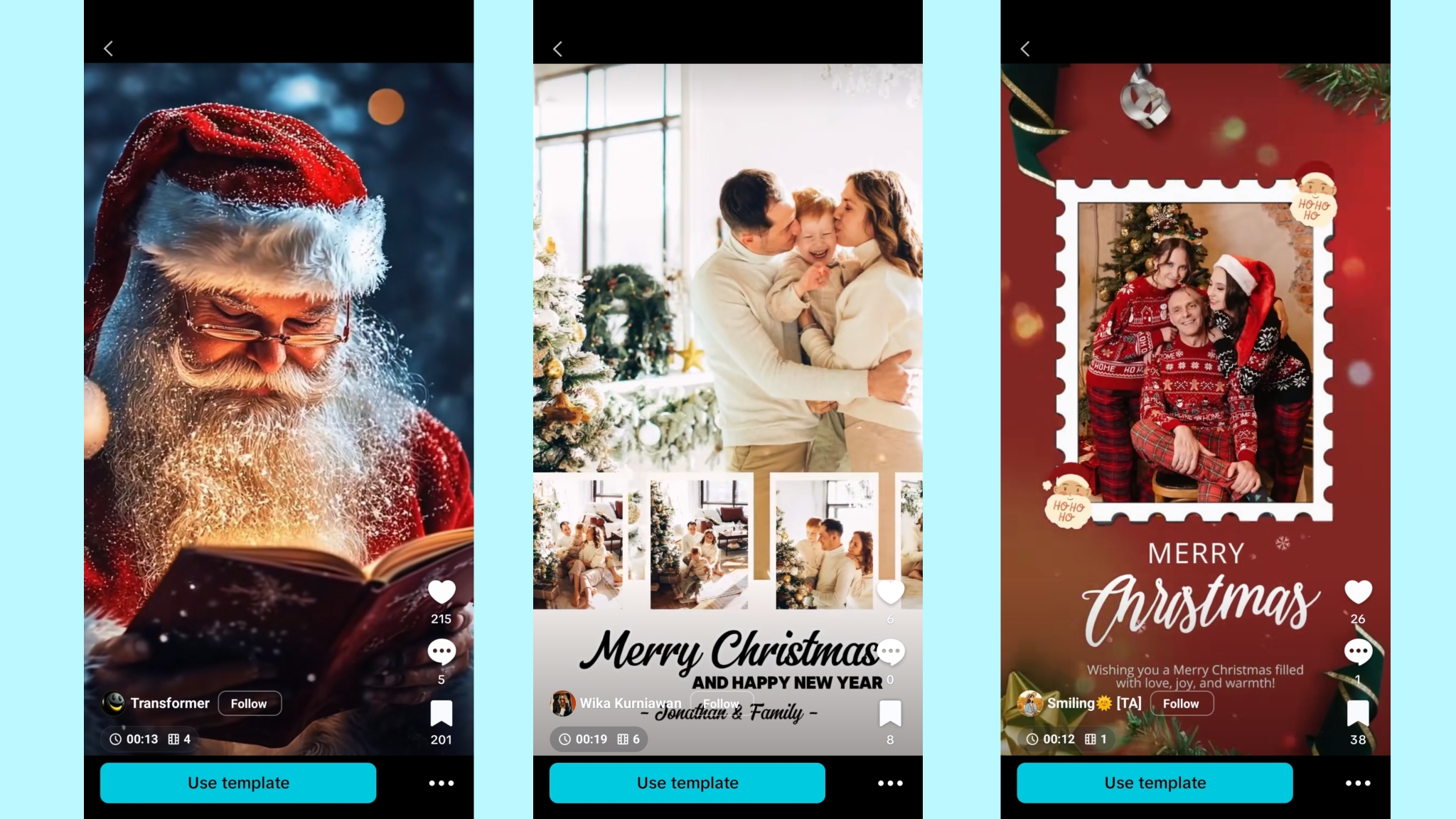 Modern Christmas Card Template (Contemporary Design)