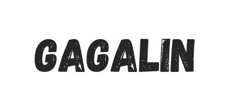 Gagalin font with bold, rounded letters and playful retro style