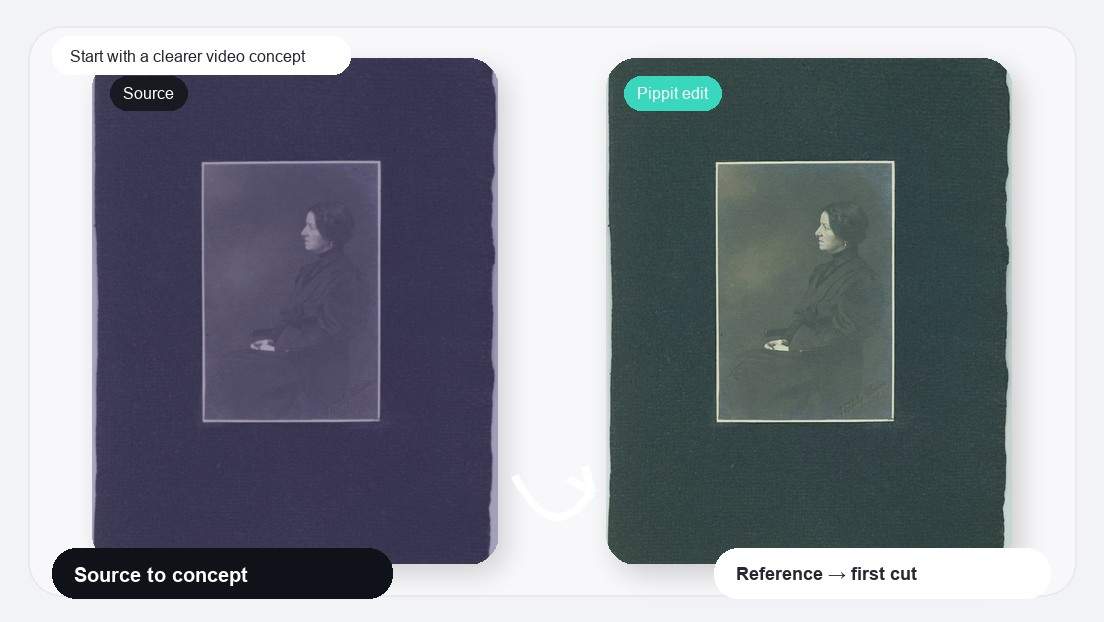 3 Photos Edit Video Maker: imagen realista para comenzar con un concepto de video más claro.