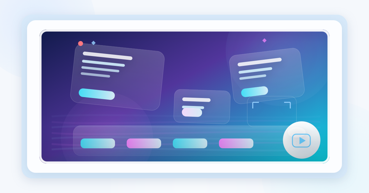 Illustrazione editoriale di copertina per 30 suggerimenti di intelligenza artificiale per webinar promozionali su cori, ganci e slogan accattivanti