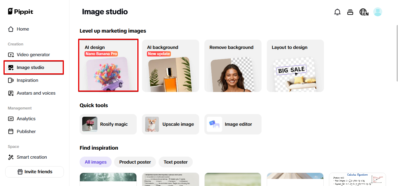 Ouvrez l'outil de conception AI
