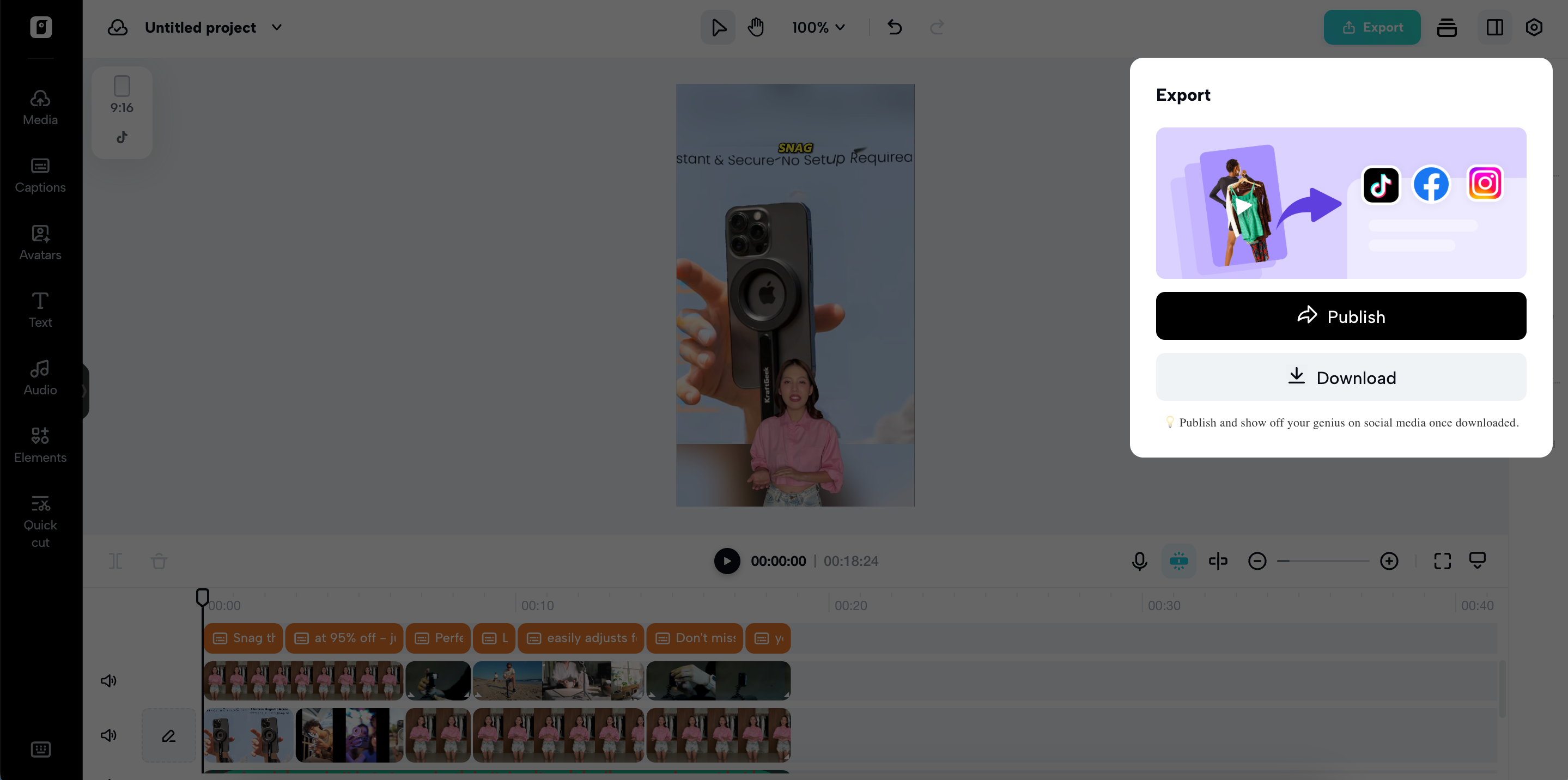 Exporting your digital product video
