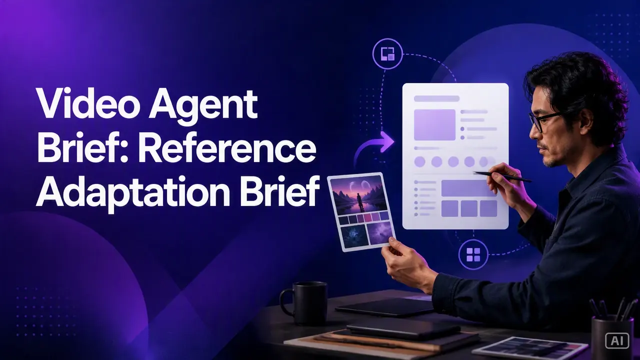Editorial cover for Video Agent Brief: Reference Adaptation Brief