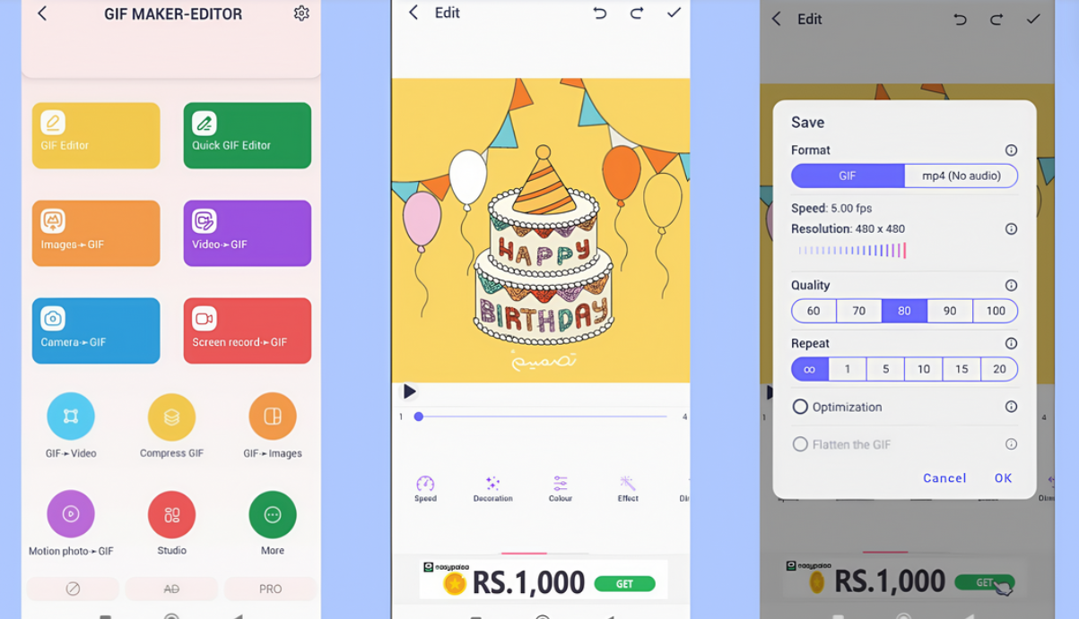 Use GIF Maker - GIF Editor to make GIFs