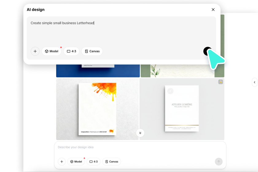 Advance AI design editing tools