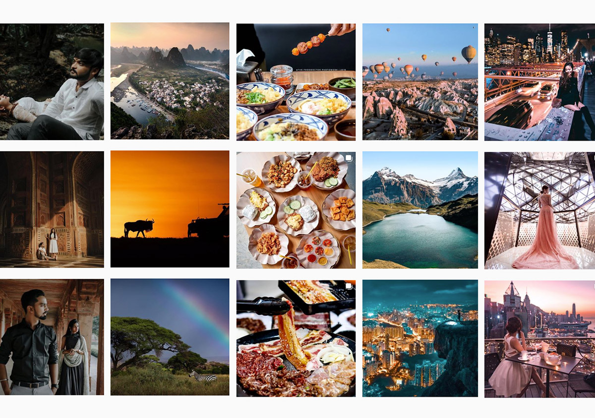 An example of an Instagram photo montage