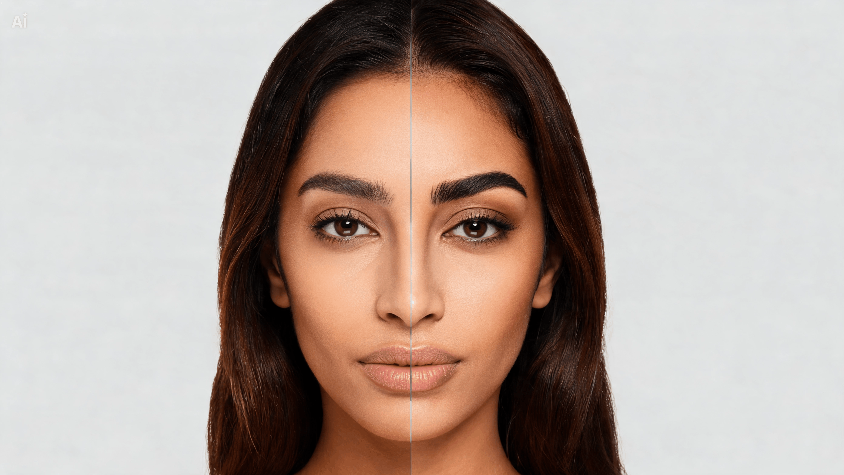 Compare natural and defined brow styles