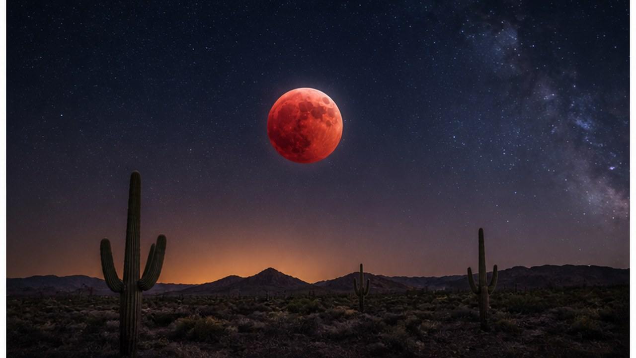 August 2026 lunar eclipse AI image prompt result 1