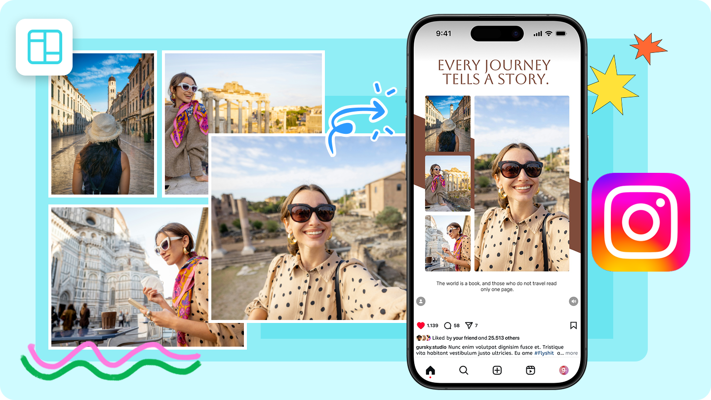 how to add multiple photos to instagram Story