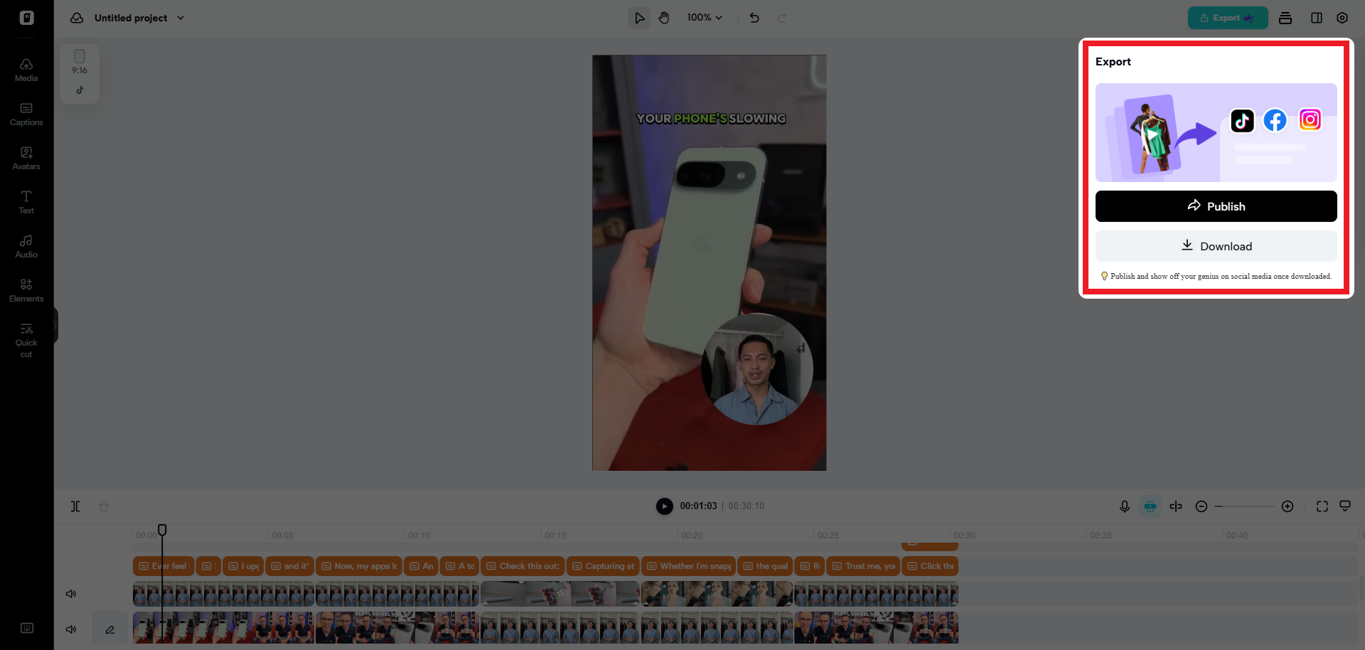 Exporta tu video